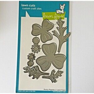 Lawn Fawn Pretty Poppies Dies LF1434 (retired design) lawn cuts flowers floral